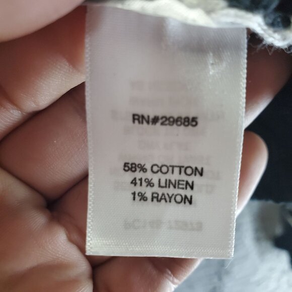 Pendleton Sweater Womens Large Petite Black & White Striped Button Knit Cardigan - Picture 3 of 9